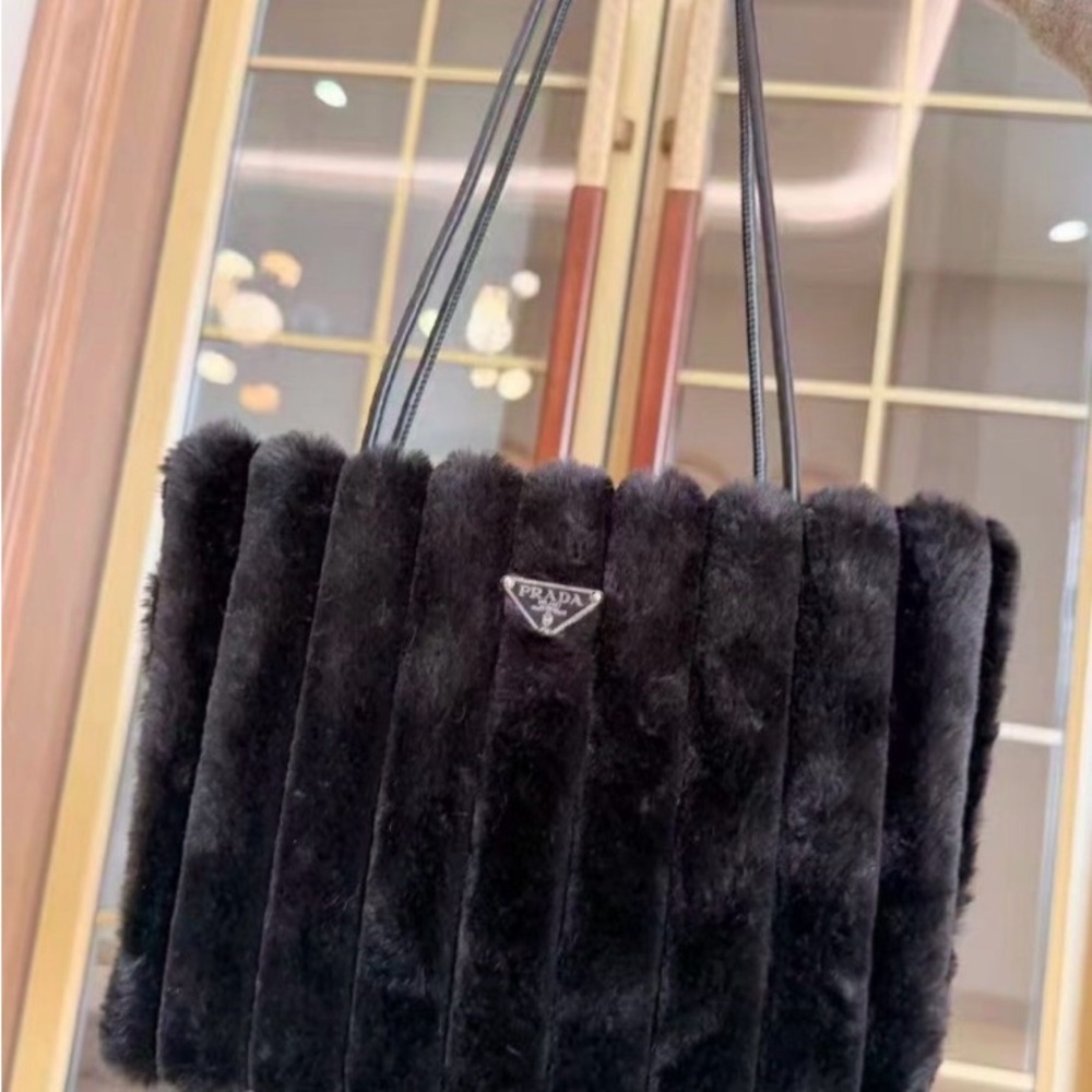Prada Black Fur Tote Bag GWP/VIP gift